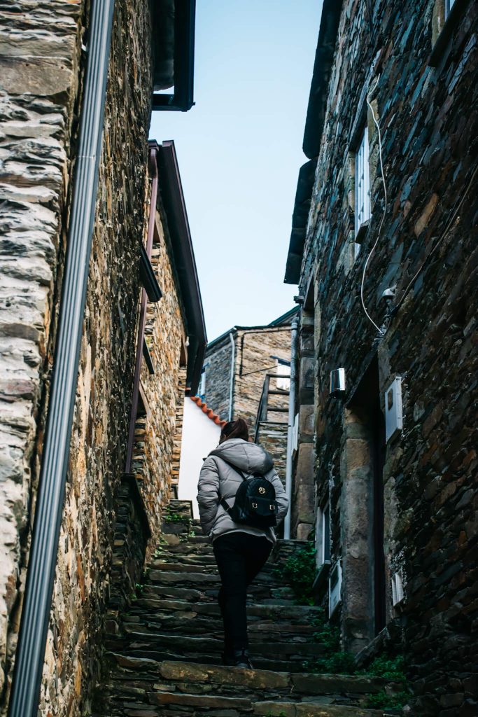 piodao-schist-alley-hiker-climbing-steps-portugal