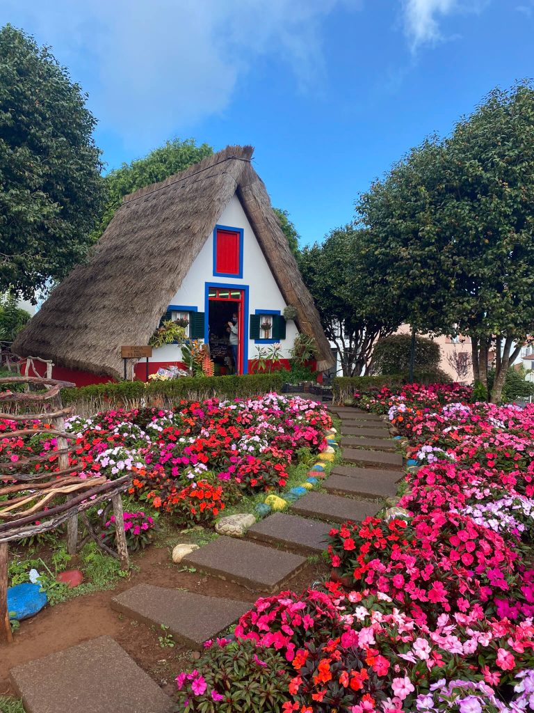santana-traditional-thatched-house-madeira-flowers