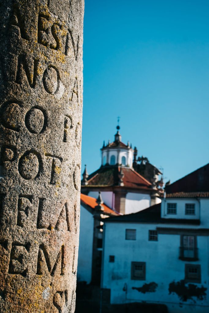 roman-milestone-and-historic-church-chaves-portugal